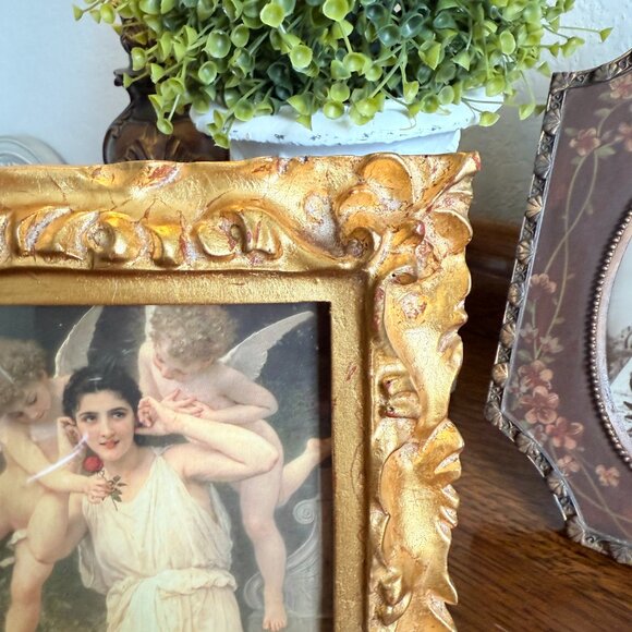 Vintage Ornate Picture with Angels - Picture 3 of 12